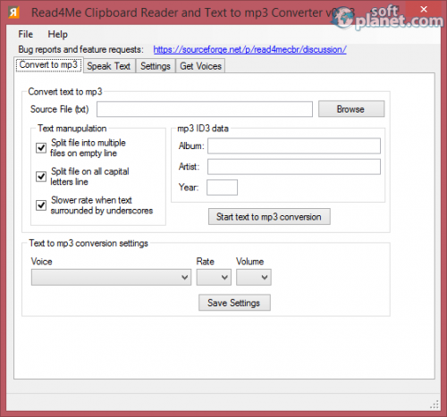 Read4Me Clipboard Reader and Text to MP3 Converter 0.5.3 Beta Read4Me Clipboard Reader and Text to MP3 Converter 0.5.3 Beta